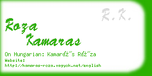 roza kamaras business card